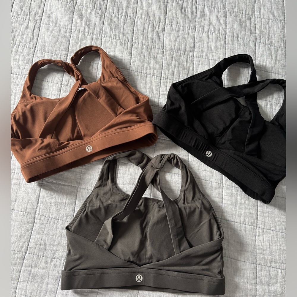 lululemon athletica Sports Bras in Black, Brown, and Gray - Picture 2 of 2